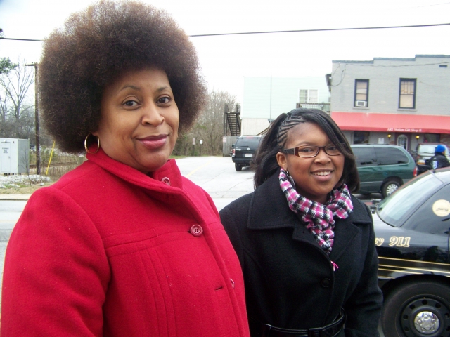 Vicki Clay and Candace Davis (Pats Granddaughter, Orisas Daughter) @ MLK Parade Atlanta, GA. 