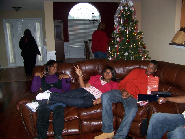 Cherise Clay, Xavier Clay ( Patricks Son and Daughter) Candace Davis ( Orisas Daughter) at Orisas House.