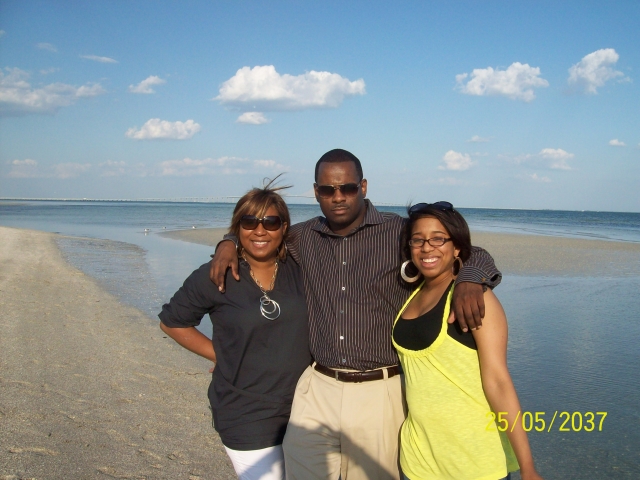 Cordelia Hill (Curtis), Anthony B. Curtis, Jr and Nichole Hill. Checking out Fort Desoto Park and preparing for the reunion.