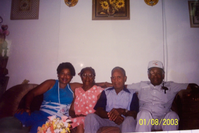 Bessie Henderson Auberry, Allie and Melvin McClelland, Danny Auberry