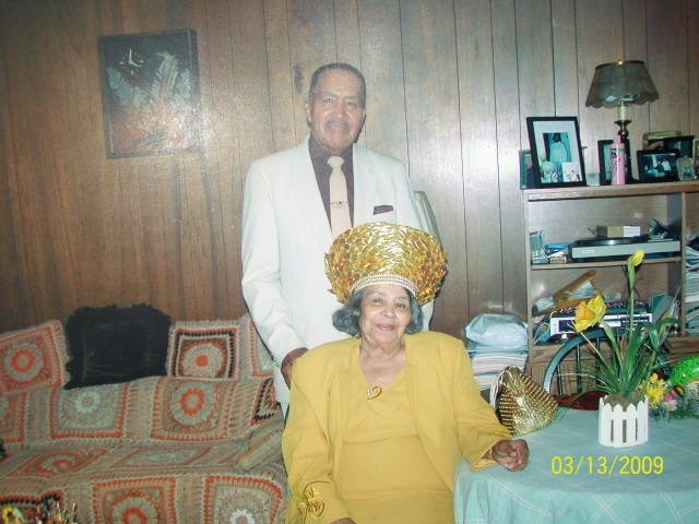 Coleman And Virginia Woolfolk at cousin Elaine Hairston for a dinner in 2003 