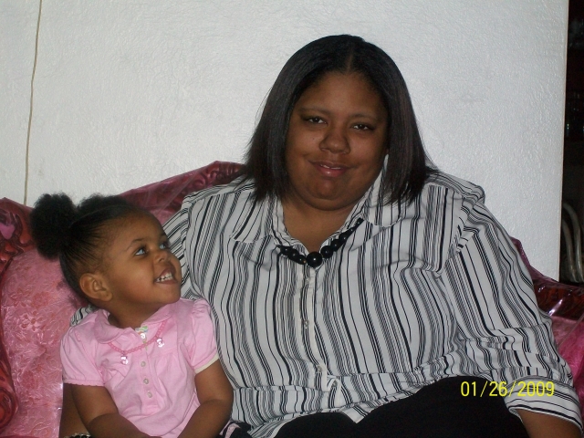 Lisa Woolfolk granddaughter of Coleman Woolfolk Jr. with my daughter Dimesha going to church